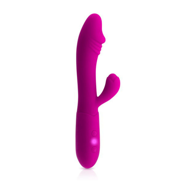 Vibromasseur rabbit Becca rose USB avec gland stimulant 10 programmes 